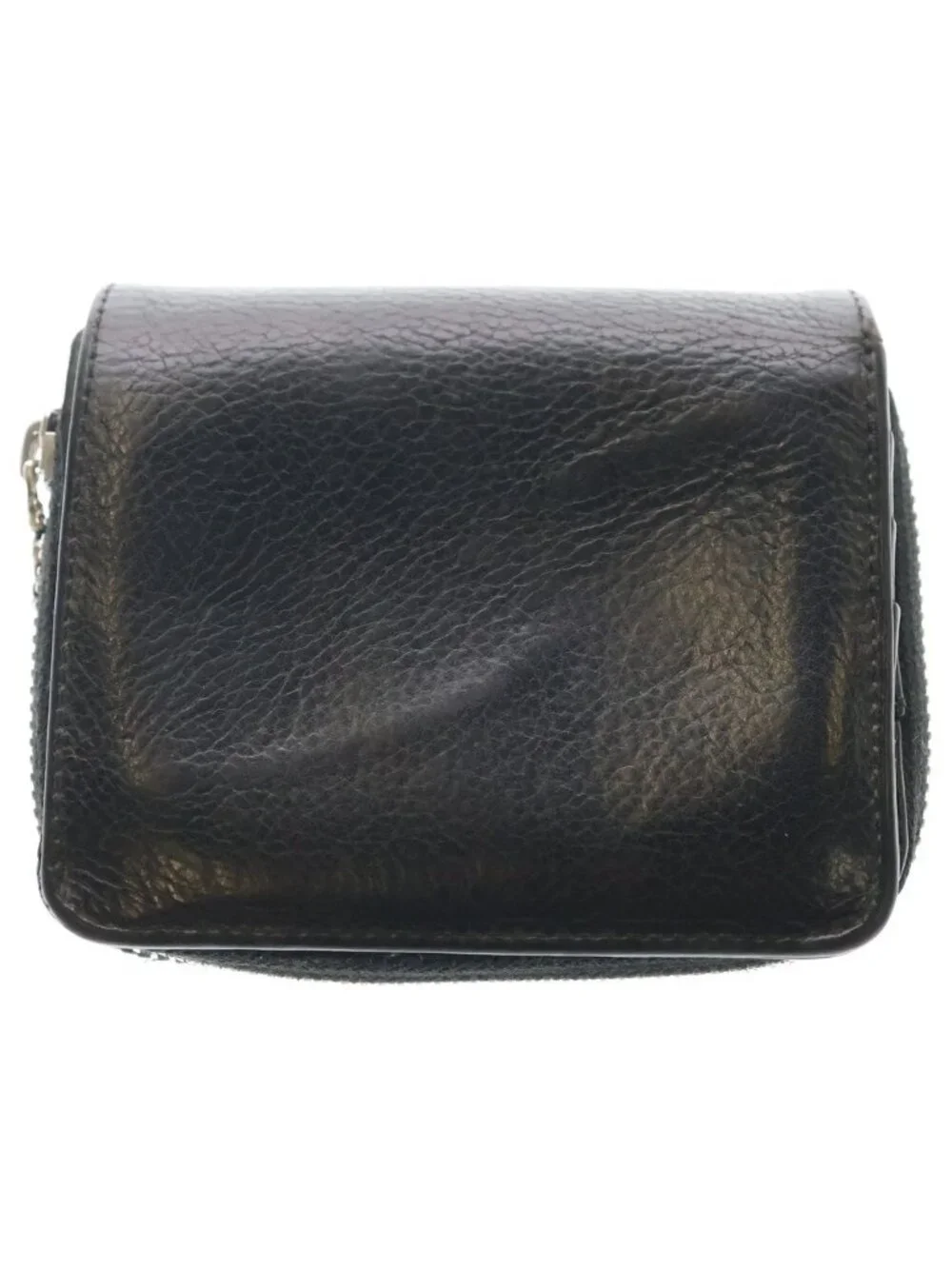 Chrome Hearts SQ Zip Bill Square Zip Leather Wallet Black